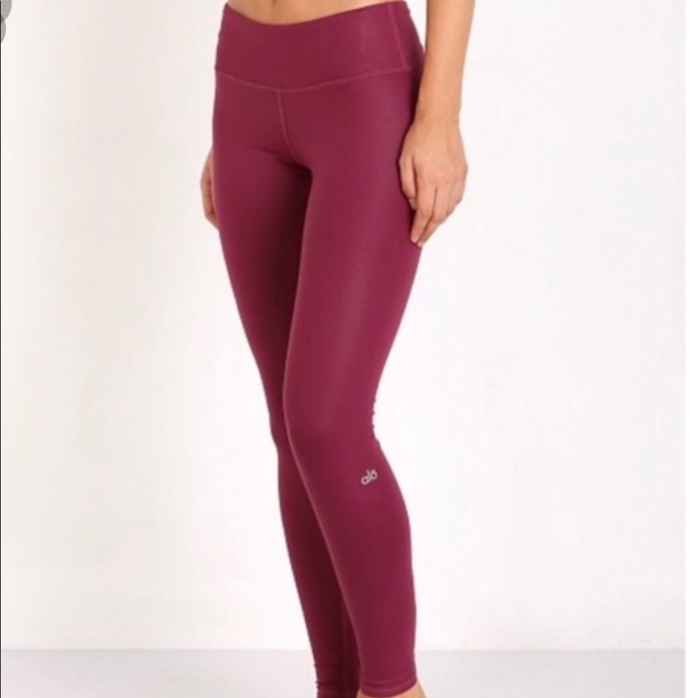 ALO high waisted airbrush legging -burgundy